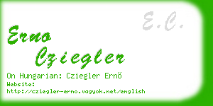 erno cziegler business card